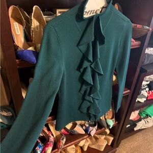 ANTONIO MELANI Teal Cowl Neck Sweater
